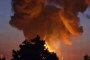 A large fire burns in Taganrog, Russia, following an overnight drone attack on September 12, 2026. (Source: Exilenova+)