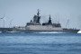 The Russian corvette “Sobrasitelny,” with the call sign 531, is sailing near the oil tanker “Kira K” in the Baltic Sea. (Source: Getty Images)