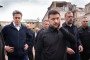 Illustrative photo. Ukrainian President Volodymyr Zelenskyy visits the site of a Russian missile strike in Pryluky, Ukraine, on October 8, 2026. (Source: Getty Images)