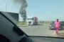 Smoke rises near a Wildberries logistics center in Yekaterinburg following a reported drone attack on July 25, 2026. (Photo: Open source)