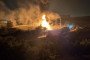 Fire burns at the reported Luch thermal power plant in Belgorod following an overnight Ukrainian missile strike. (Source: Astra)