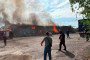 Fire engulfs a Nova Poshta branch after a Russian strike in Ukraine’s Vinnytsia region as emergency responders work at the scene on July 31, 2026. (Source: Vinnytsia Regional Military Administration)