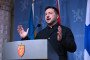 Ukraine’s President Volodymyr Zelensky delivers a joint press conference after a meeting with Norway’s Prime Minister and Finland’s President on the situation in Ukraine on October 20, 2026 in Oslo. (Source: Getty Images)