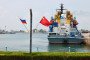 Flags of China and Russia hang at a military port during the “Joint Sea-2026” exercise between China and Russia on July 6, 2026 in Qingdao, Shandong Province of China. (Source: Getty Images)