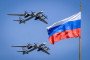 Russian Tupolev Tu-95MS turboprop-powered strategic bombers fly above the Kremlin during a rehearsal for the Victory Day military parade in Moscow on May 4, 2018.