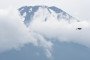 A Japan Ground Self-Defense Force (JGSDF) drone flies in front of Mount Fuji. (Source: Getty Images)