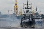 Russian Navy warships participate in the annual Navy Day parade in St. Petersburg, Russia, on July 25, 2021. (Source: Getty Images)