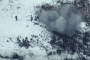 A drone strike hits Russian positions in a snow-covered area, as captured in aerial footage released by Ukrainian forces. (Photo: National Guard of Ukraine’s “Khartiia” Brigade )