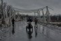 Civilians evacuate Kostyantynivka beneath protective anti-drone nets in Ukraine’s Donetsk region on February 13, 2026. (Source: Getty Images)