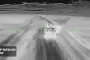 Thermal footage captures a Ukrainian FP-2 heavy drone targeting a Russian Tor air defense system while it moves to a new position in the Donetsk region. (Source: 1st Separate Unmanned Systems Center of the Armed Forces of Ukraine)
