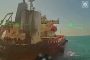 A Ukrainian maritime drone targets a Russian cargo vessel during the SBS "MoLoChKa" operation in the Black Sea, July 2026. (Source: SBS / Telegram)