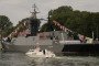 Russia's Project 20380 corvette Stoikiy with additional machine gun mounts (highlighted in red) installed for defense against uncrewed surface vessels. (Source: Voyennyy Osvedomitel)