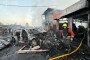 A firefighter works at the site of damage following a Russian attack on Kyiv, Ukraine on October 7, 2026. (Source: State Emergency Service of Ukraine)