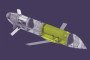 A three-dimensional cutaway rendering displays the internal structure of the “Banderol” cruise missile, with the warhead compartment highlighted in yellow. (Source: Unian)
