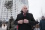 UK Defence Secretary John Healey inspects damage to a residential building hit by a Russian missile strike during a visit to Kyiv on January 9, 2026. (Source: Getty Images)