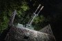 A vehicle-mounted twin-barrel anti-aircraft gun on night duty with a Ukrainian mobile fire group. (Source: Getty Images)