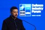 Ukrainian President Volodymyr Zelenskyy during the Defense Industry Forum at the NATO Summit in Ankara, Türkiye on July 7, 2026. (Source: Getty Images)