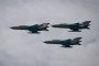 Three MIG-21 LanceR fly in formation on their last flight, during ceremonies organized by the Romanian Minister of Defense at "Air Base 86 Borcea" in Borcea, Romania on May 15, 2023. Romania on May 15, 2023. Illustrative photo. (Source: Getty Images)