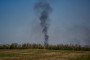 Smoke billows from the frontline city of Bakhmut, Donetsk region, on May 3, 2023. Illustrative photo.