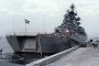 Russia’s nuclear-powered missile cruiser Admiral Nakhimov docked at port during the early stages of its overhaul. (Source: Russian media)