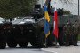 A Polish-made Rosomak armored personnel carrier displayed during Ukrainian President Volodymyr Zelenskyy's visit to Warsaw, Poland, on April 5, 2023. (Source: Getty Images)