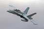 A Spanish Air Force EF-18B Hornet flies over Torrejón de Ardoz Air Base in Madrid, Spain, October 12, 2025. Illustrative photo. (Source: Getty Images)