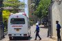 An ambulance arrives at Sri Lanka’s southern naval headquarters in Galle on March 4, 2026, to transport Iranian sailors rescued after the Iranian frigate IRIS Dena sank off the island’s coast. (Source: Getty Images)