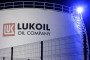 A general view of a PJSC Lukoil Oil Company storage tank at an oil terminal located on the Chaussee de Vilvorde on October 30, 2025 in Brussels, Belgium. (Source: Getty Images)