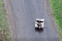 An unmanned ground vehicle evacuates a grandmother along a frontline road. (Source: Ukraine’s 3rd Army Corps)