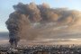 Smoke is seen as two major fires burn after a drone and missile attack by Russian forces on July 2, 2026, in Kyiv, Ukraine. (Source: Getty Images)