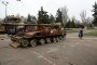 Destroyed Russian 2S1 Gvozdika self‑propelled howitzer displayed at an outdoor exhibition of captured and destroyed military equipment at Kulykove Pole in Odesa, Ukraine, March 30, 2025. (Photo: Getty Images)