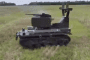 A Russian Kurier unmanned ground vehicle equipped with a machine gun. (Source: Russian media)