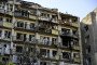 The aftermath of a Russian overnight attack is seen in Kyiv, Ukraine, on August 20, 2026.
