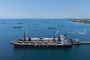 Oil tankers and bulk vessels carrying coal and other fuels are seen near the Petron Refinery Facility in Limay, Philippines. (Source: Getty Images)