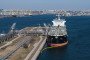 A tanker moored in a gas and oil dock at the Port of Constanta in Constanta, Romania, on March 22, 2022. (Source: Getty Images)