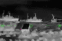 Russian base of uncrewed surface vessels in temporarily occupied Crimea moments before a Ukrainian drone strike, July 29, 2026.