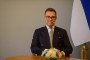 Lithuanian President Gitanas Nauseda (not pictured) and Finnish President Alexander Stubb meet in Vilnius, Lithuania, on May 14, 2024.
