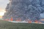 Wildberries’ largest warehouse in Russia burns after a Ukrainian FP-1 drone strike near Moscow on August 16, 2026. (Source: Exilenova+)