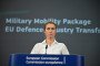 EU High Representative for Foreign Affairs and Security Policy Kaja Kallas during a joint press conference on the “Military Mobility Package,” in Brussels, Belgium on November 19, 2025 (Source: Getty Images)
