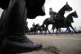 Horsemen of Russia’s elite presidential regiment take part in parade rehearsals on Red Square, October 2011. (AFP/Getty Images)
