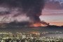 Smoke rising from a fire at the Grushova industrial tank farm near Russia’s Black Sea port of Novorossiysk, June 8, 2026.