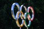The Olympic rings. (Source: Getty Images)