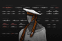 Illustration of a Russian Black Sea Fleet sailor against silhouettes of the fleet’s warships and submarines. (Source: UNITED24 Media/Oleksandr Manukians)