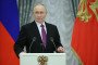 Russian leader Vladimir Putin looks on during an award ceremony at the Kremlin on November 4, 2025 in Moscow, Russia. (Source: Getty Images)