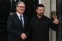 UK Prime Minister Keir Starmer welcomes Ukrainian President Volodymyr Zelenskyy to 10 Downing Street in London ahead of talks with European leaders, June 7, 2026. (Source: Getty Images)