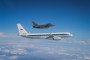 A Russian Tu-214, intercepted by the French Rafale over the Baltic Sea, with LSZ-100 laser self-defense system.