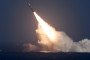 UGM-133 Trident II nuclear ballistic missile launch from a US Navy submarine.