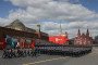 Russian servicemen march during the Victory Day military parade at Red Square in central Moscow on May 9, 2025. (Source: Getty Images)