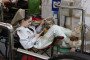 A woman shelters with her dog in a Kyiv metro station during a Russian missile and drone attack on June 15, 2026. (Source: Getty Images)