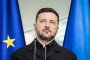 Ukrainian President Volodymyr Zelenskyy and German Chancellor Friedrich Merz (not pictured) attend a joint press conference at the Chancellery on April 14, 2026, in Berlin, Germany. (Source: Getty Images)